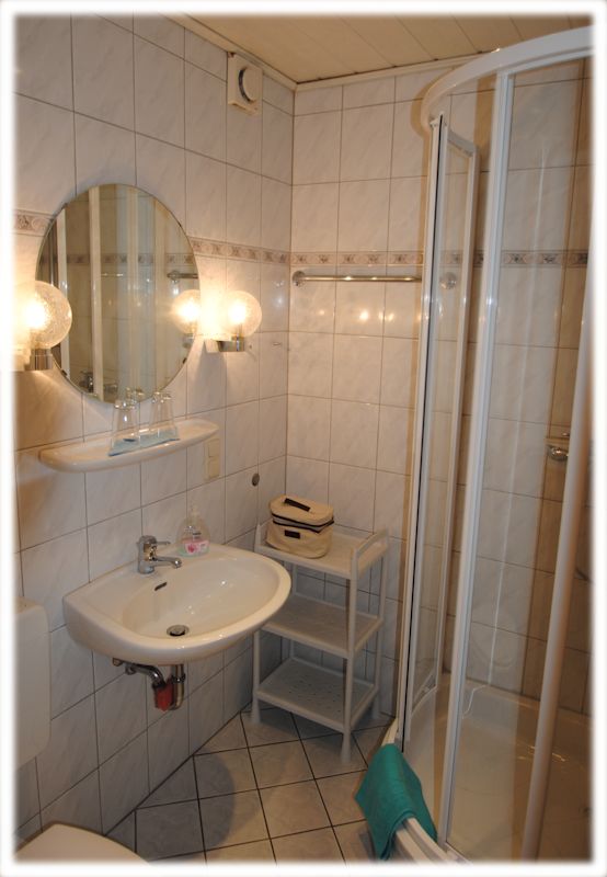 Badezimmer mit Dusche und WC