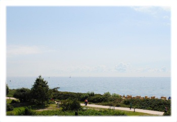 Aussicht vom Balkon auf das Meer